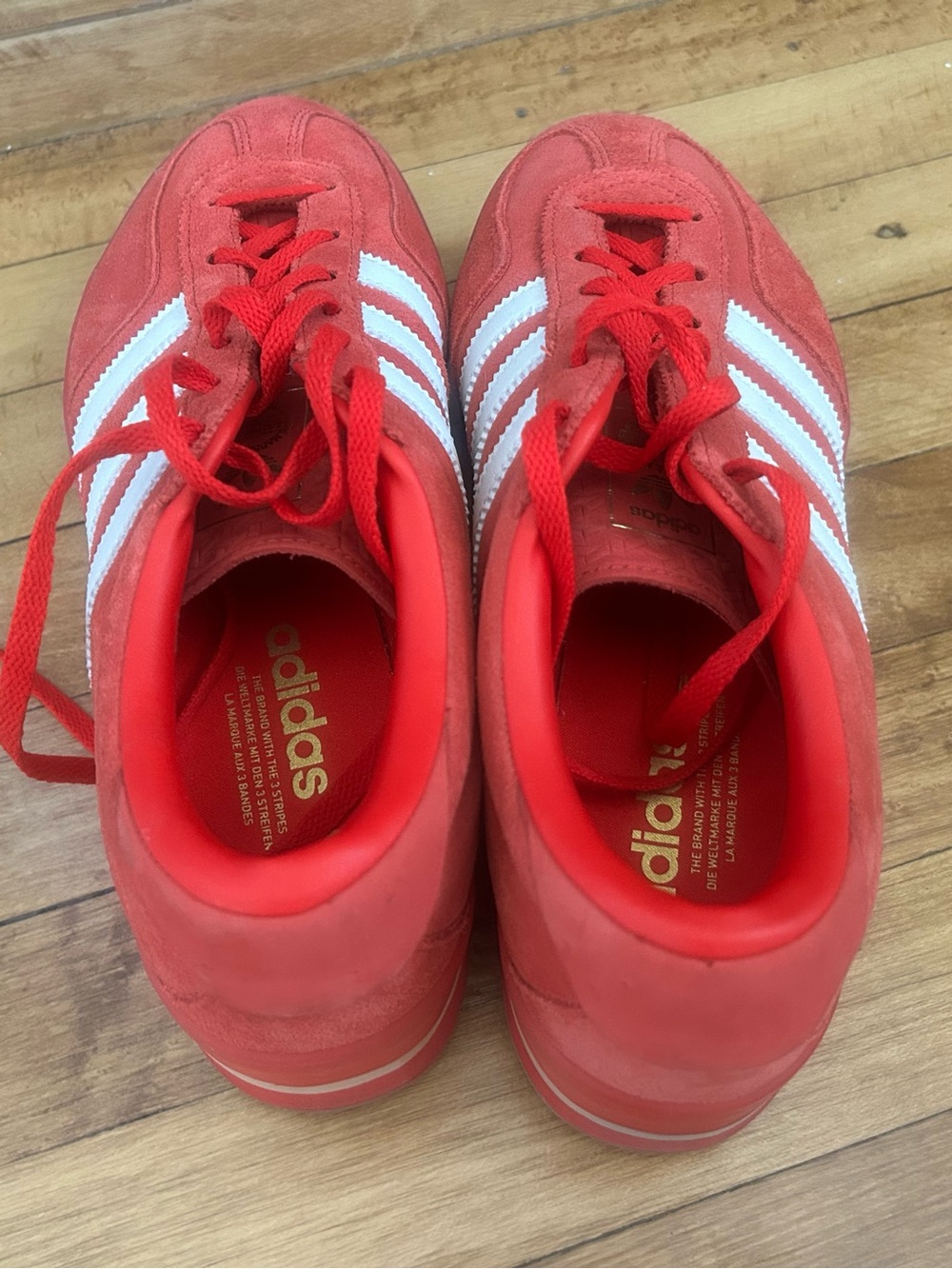adidas Gazelle Stack Platform Sneaker - Red/White - Picture 7 of 8
